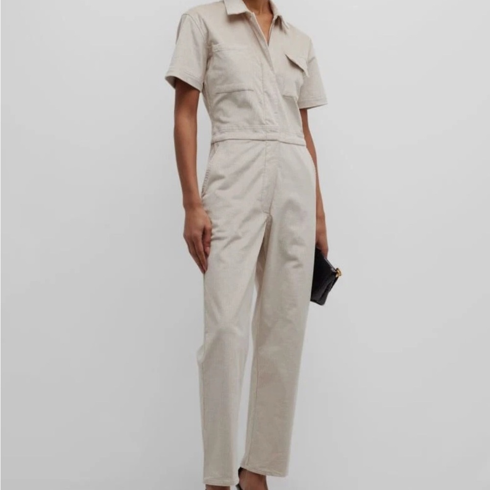 NWT Rivet Utility New Yorker Cropped Cotton-Blend Corduroy Jumpsuit